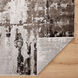 Ayda 90 X 63 inch Black/Grey Rug in 5 x 7
