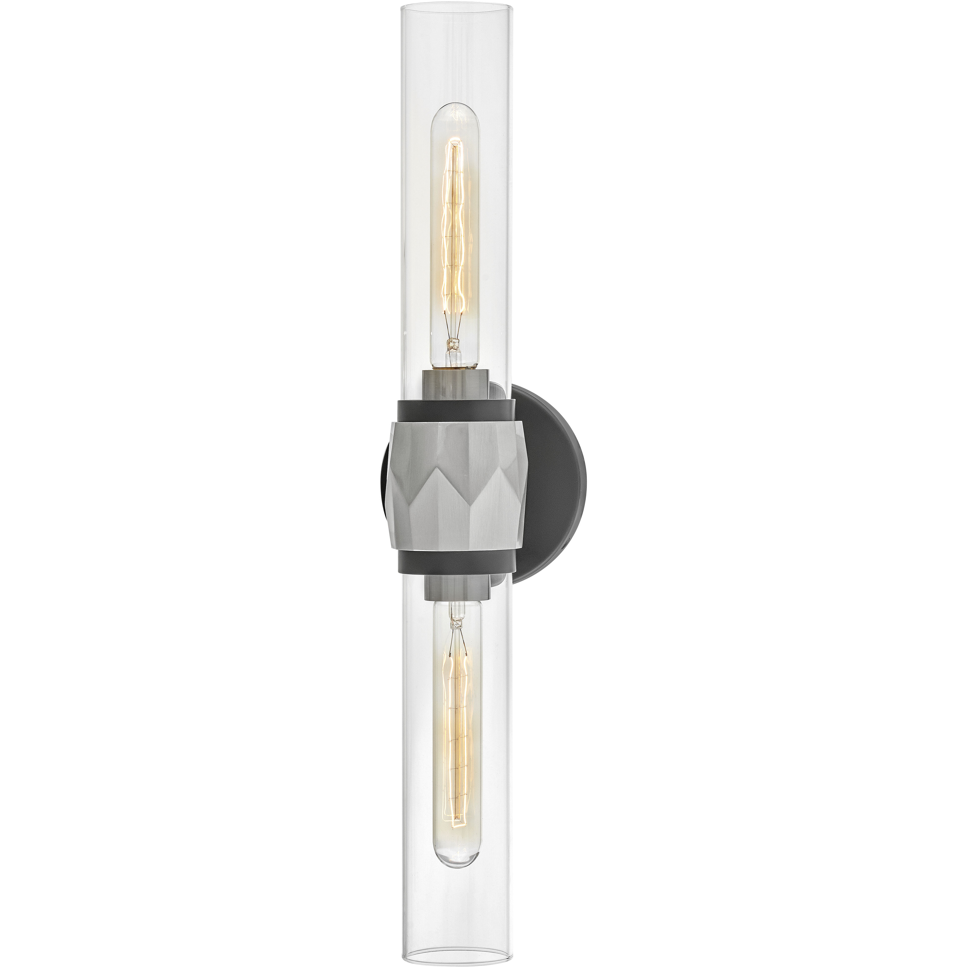 Ellison 22 inch Black with Brushed Nickel Vanity Light Wall Light in Black / Brushed Nickel