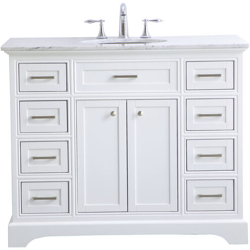 Americana 84 X 22 X 70 inch White Vanity Sink Set