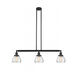 Franklin Restoration Fulton LED 39 inch Matte Black Island Light Ceiling Light in Clear Glass, Franklin Restoration
