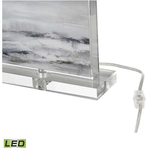 Barnes 18 inch 9.00 watt Gray with Clear Table Lamp Portable Light