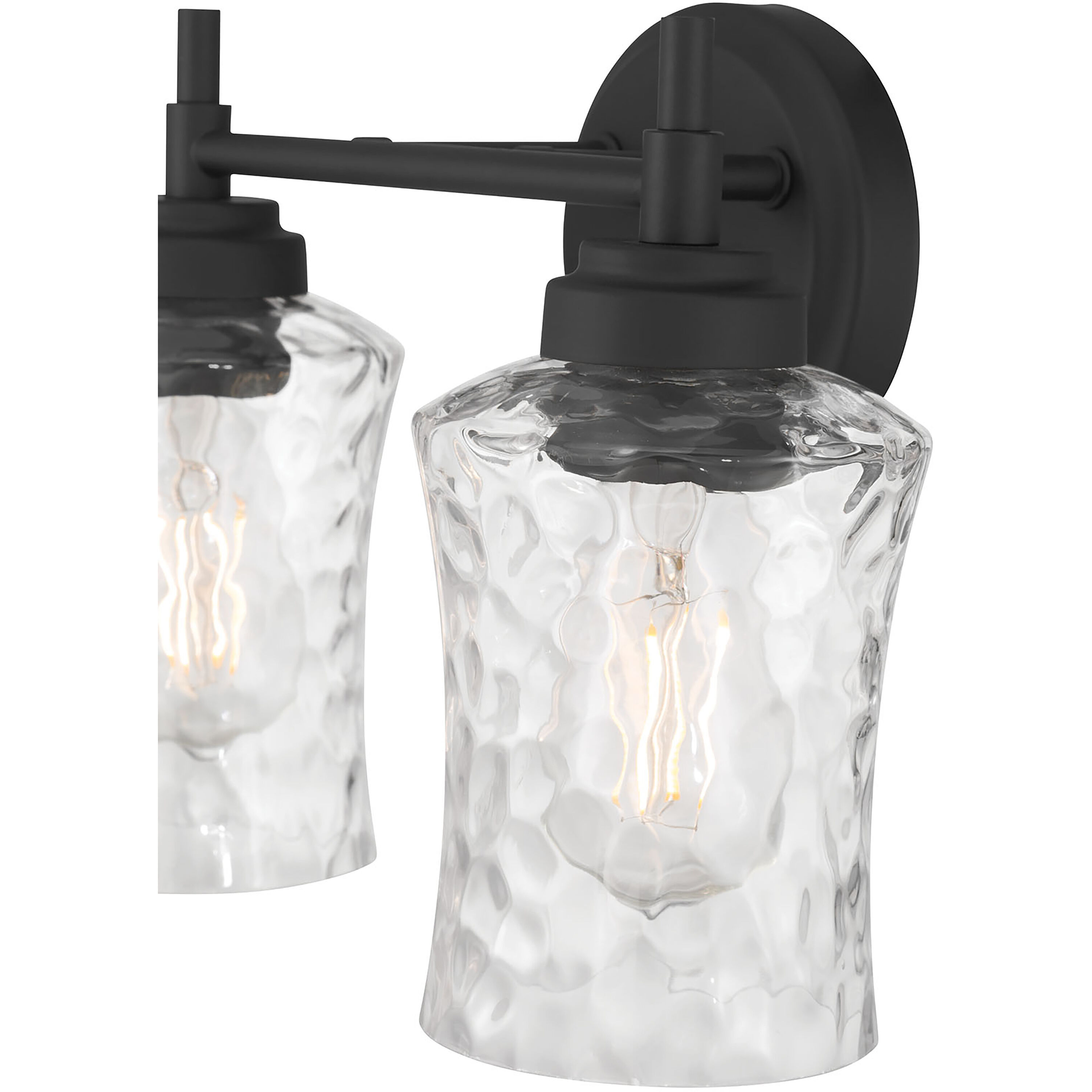 Clarvyn 2 Light 12.75 inch Matte Black Bathroom Vanity Light Wall Light