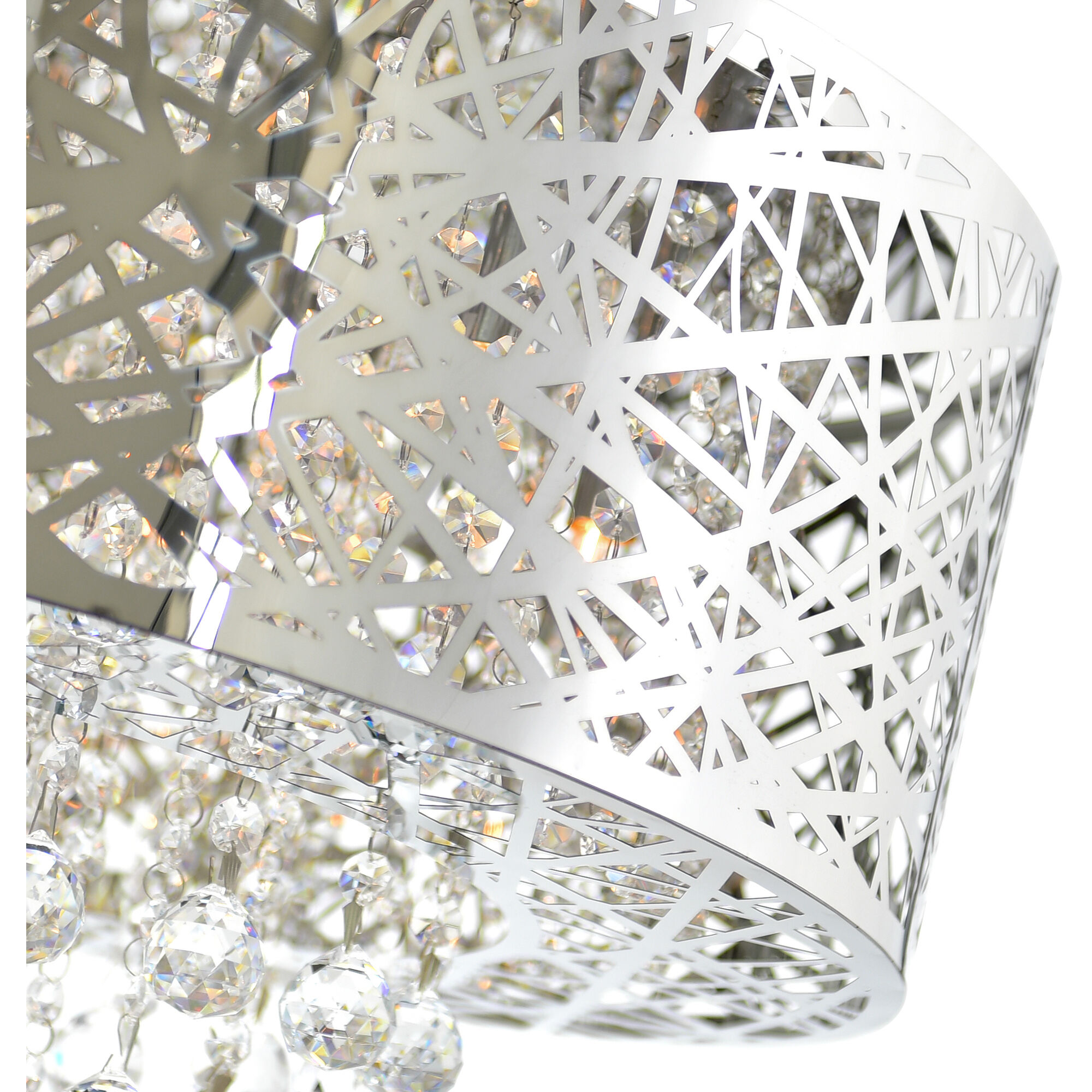 Eternity 9 Light 22 inch Chrome Drum Shade Chandelier Ceiling Light