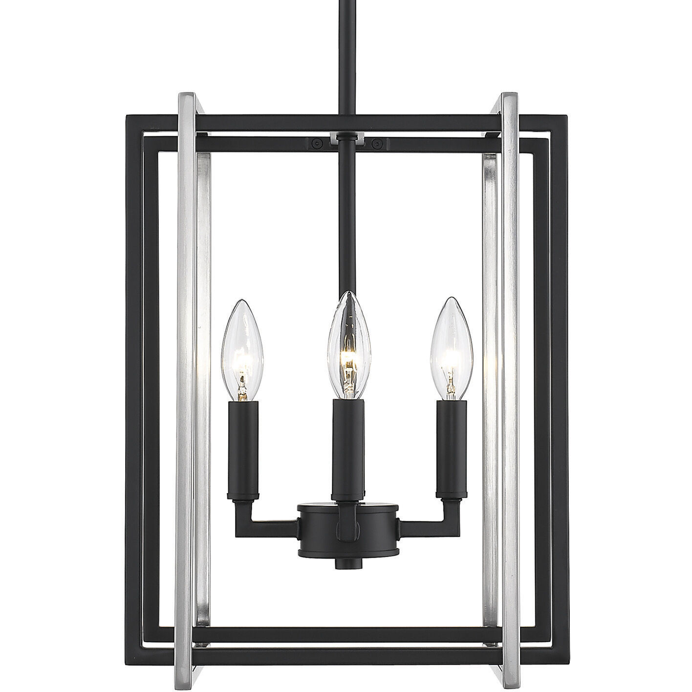 Tribeca 4 Light 12 inch Matte Black/Pewter Pendant Ceiling Light, Mini