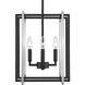 Tribeca 4 Light 12 inch Matte Black/Pewter Pendant Ceiling Light, Mini