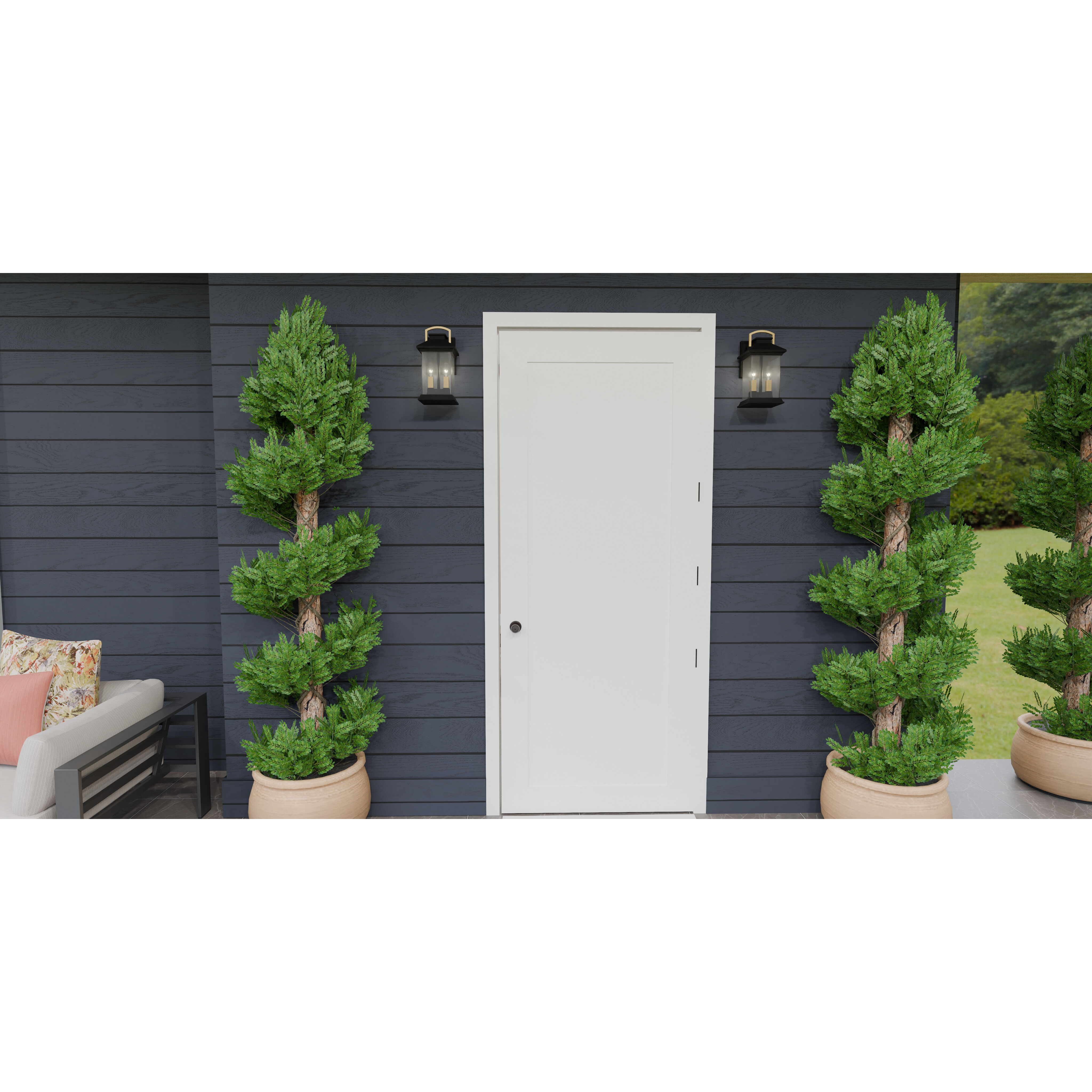 Henderson 2 Light 6.5 inch Earth Black Outdoor Lantern, Small