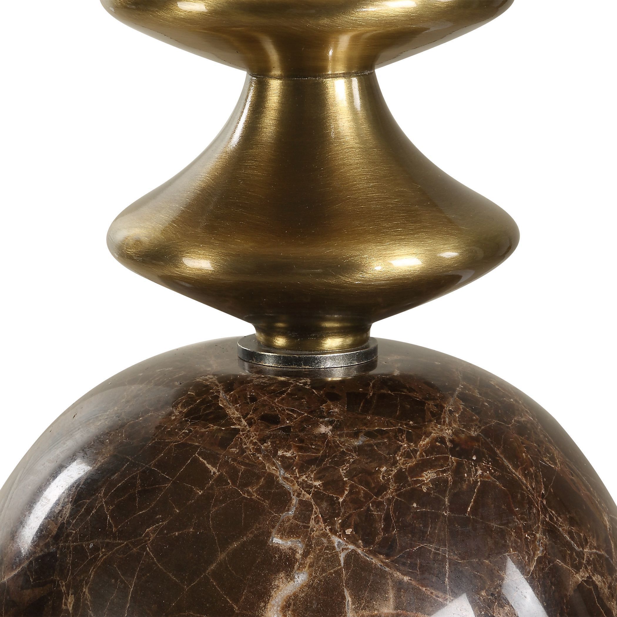 Percy 29 inch 150.00 watt Brown Marble and Brass Buffet Lamp Portable Light
