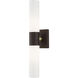 Aero 2 Light 5 inch Bronze with Antique Brass Accent ADA ADA Wall Sconce Wall Light