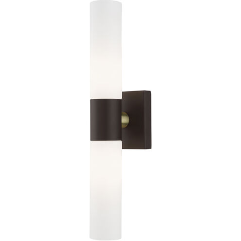 Aero 2 Light 5 inch Bronze with Antique Brass Accent ADA ADA Wall Sconce Wall Light