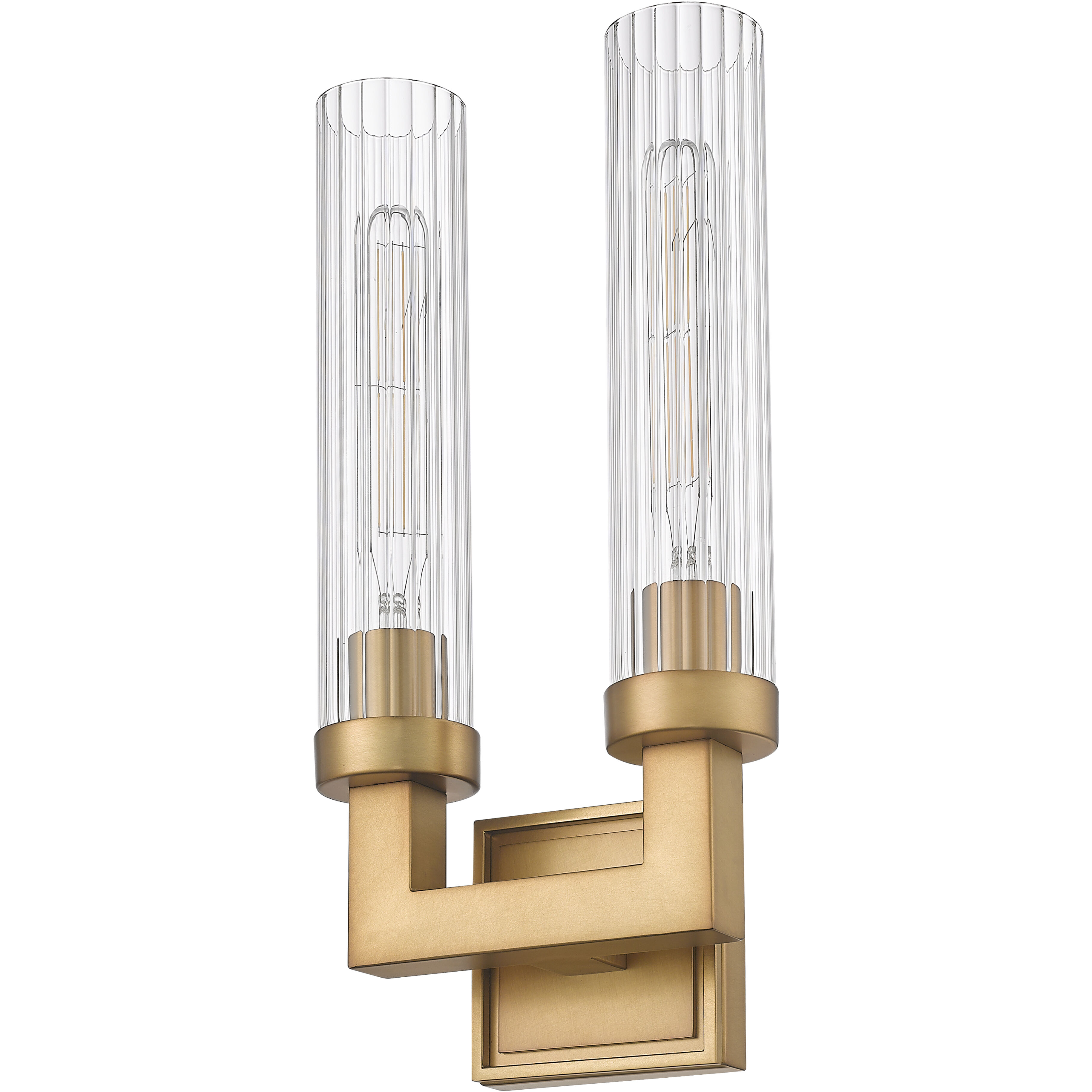 Beau Wall Sconce Wall Light in Rubbed Brass