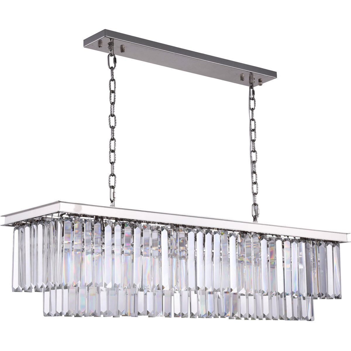 Sydney 12 Light 50 inch Polished Nickel Chandelier Ceiling Light, Urban Classic