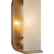 Abbott 1 Light 4.25 inch Vintage Brass Bath Vanity Light Wall Light in Vintage Brass and Alabaster