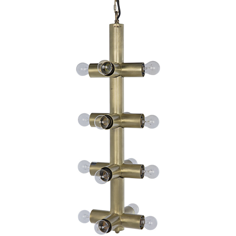 Axe 16 Light 8 inch Antique Brass Chandelier Ceiling Light