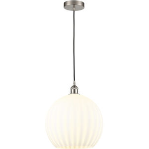 Edison White Venetian 1 Light 13.75 inch Pendant