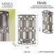 Hexly 1 Light 11 inch Bronze and Sultry Silver Wall Sconce Wall Light