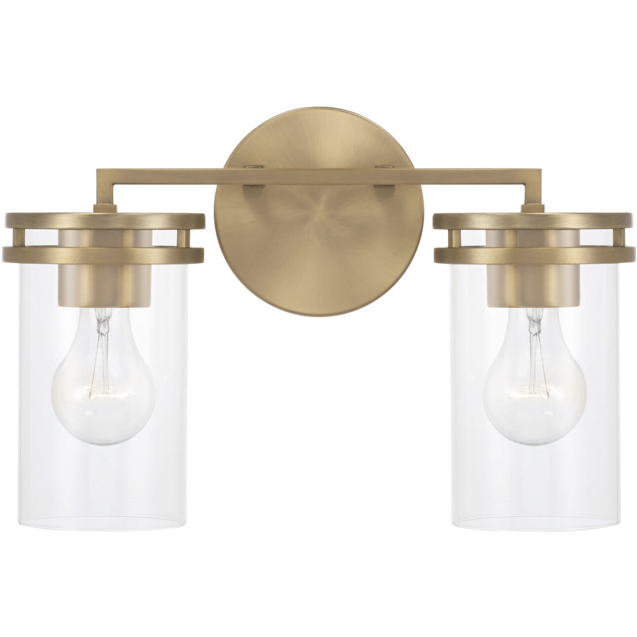 Fuller 2 Light 14.25 inch Aged Brass Vanity Light Wall Light