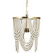 Medley 4 Light 15 inch White with Brass Pendant Ceiling Light