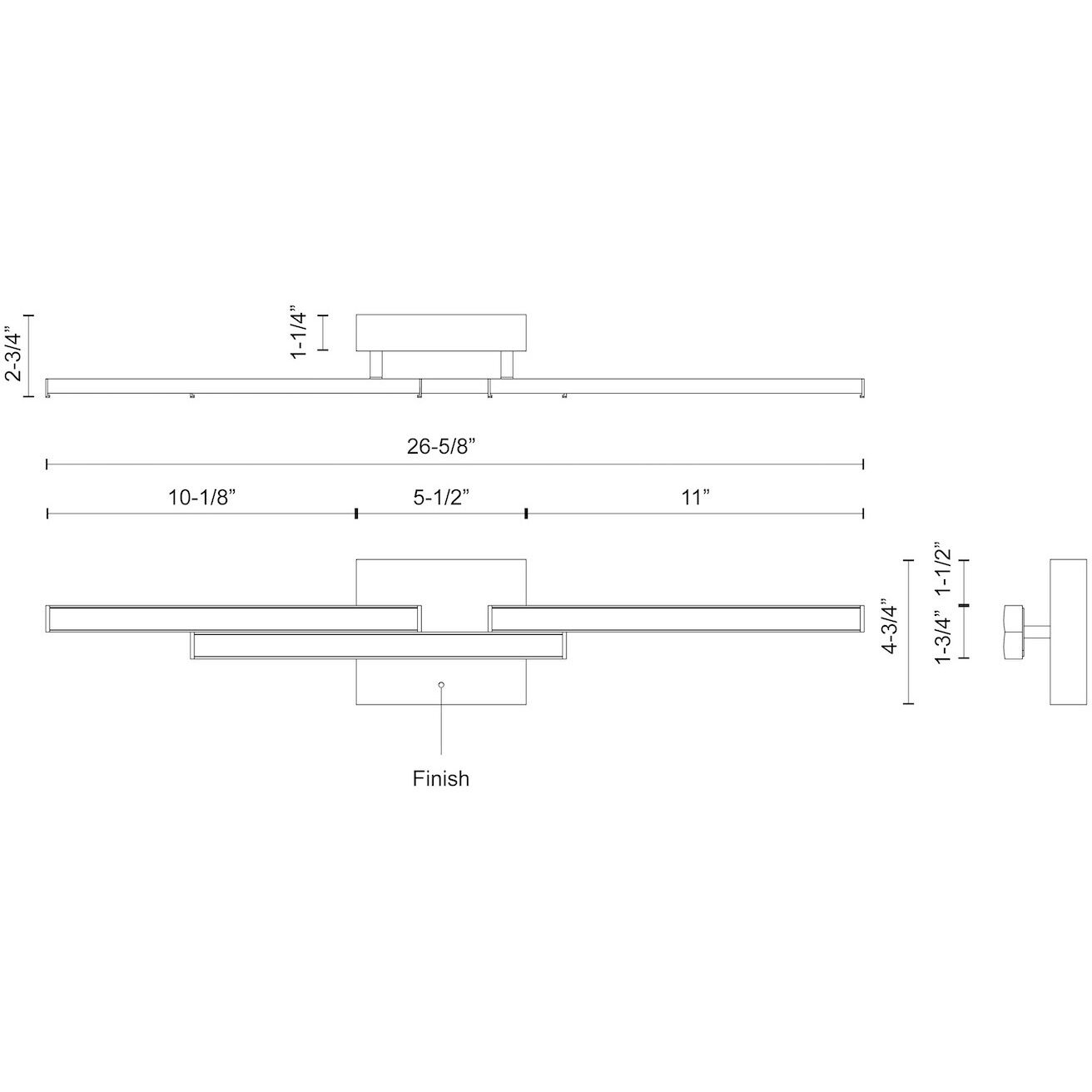 Anello Minor LED 29.33 inch Brushed Nickel Bath Vanity Light Wall Light