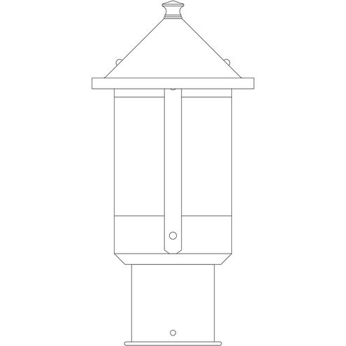 Berkeley 1 Light 9 inch Graphite Post Mount