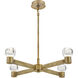 Lyric LED 32 inch Heritage Brass Chandelier Ceiling Light