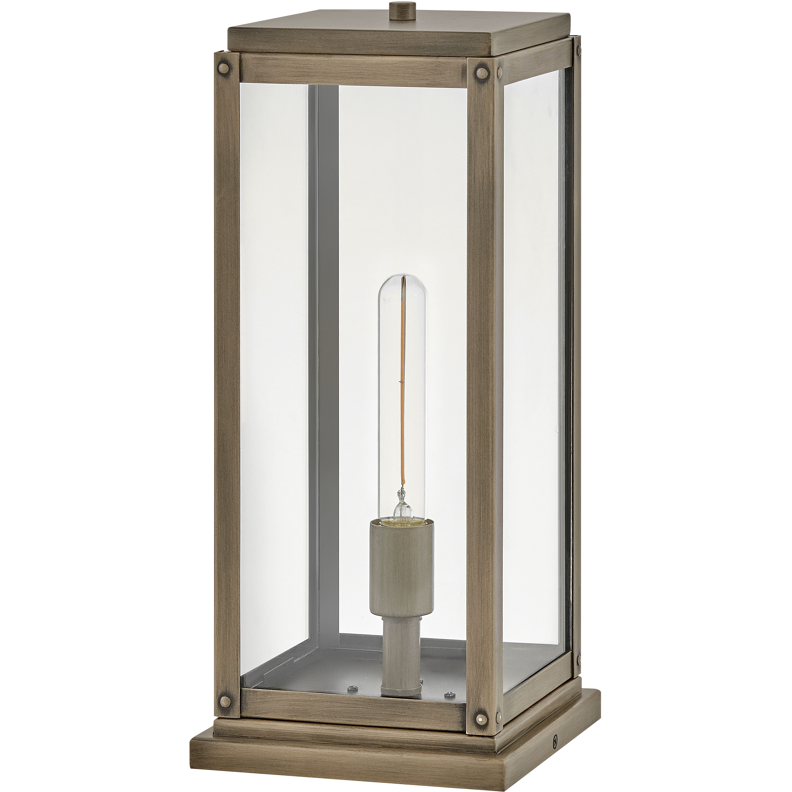 Estate Series Max 1 Light 17 inch Burnished Bronze Outdoor Pier Mount