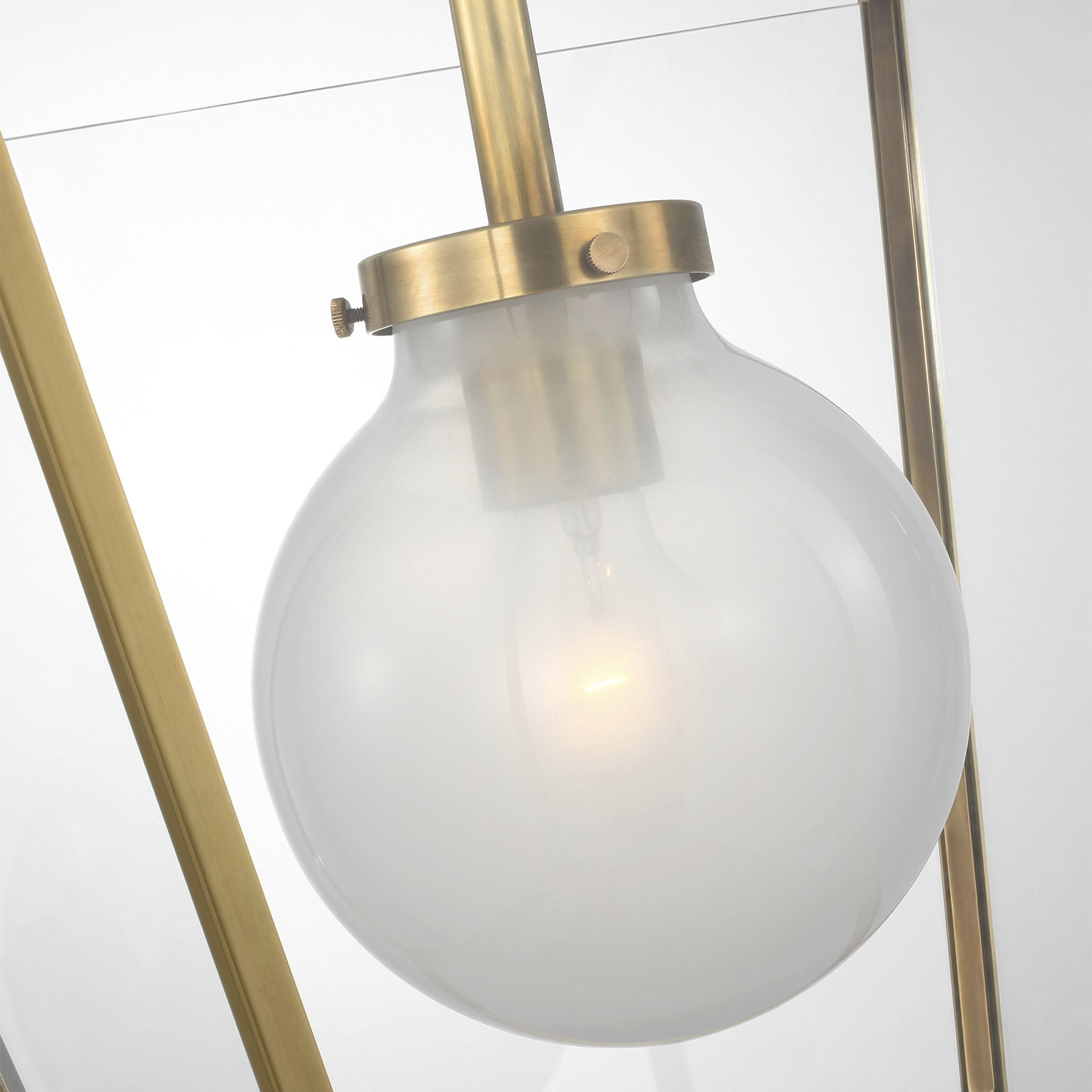 Ray Booth Illume LED 18 inch Antique Brass Lantern Pendant Ceiling Light in Clear Glass