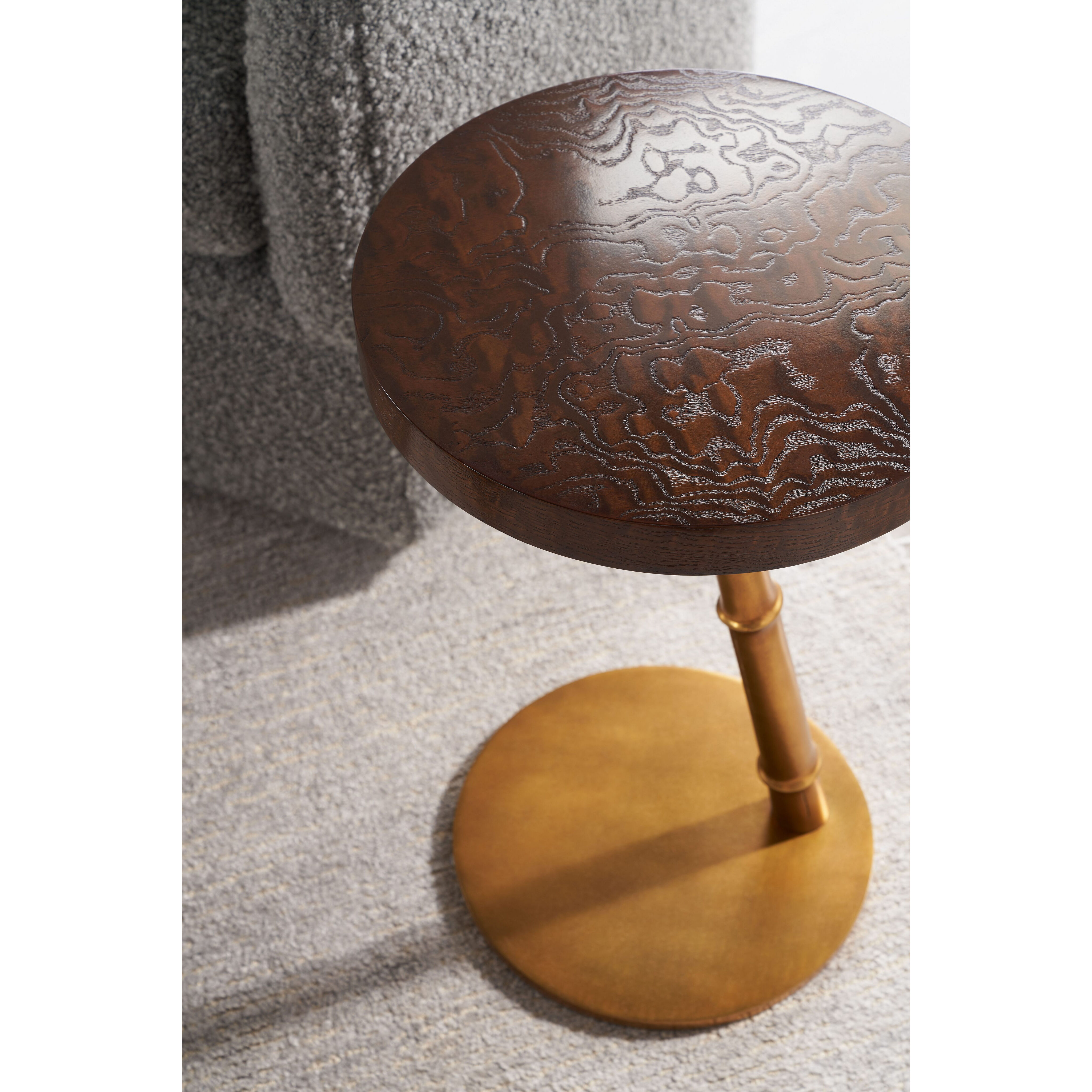 Kesden 21.75 X 14 inch Pyramid Brown Accent Table
