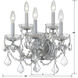 Maria Theresa Sconce Wall Light in Clear Hand Cut, Polished Chrome