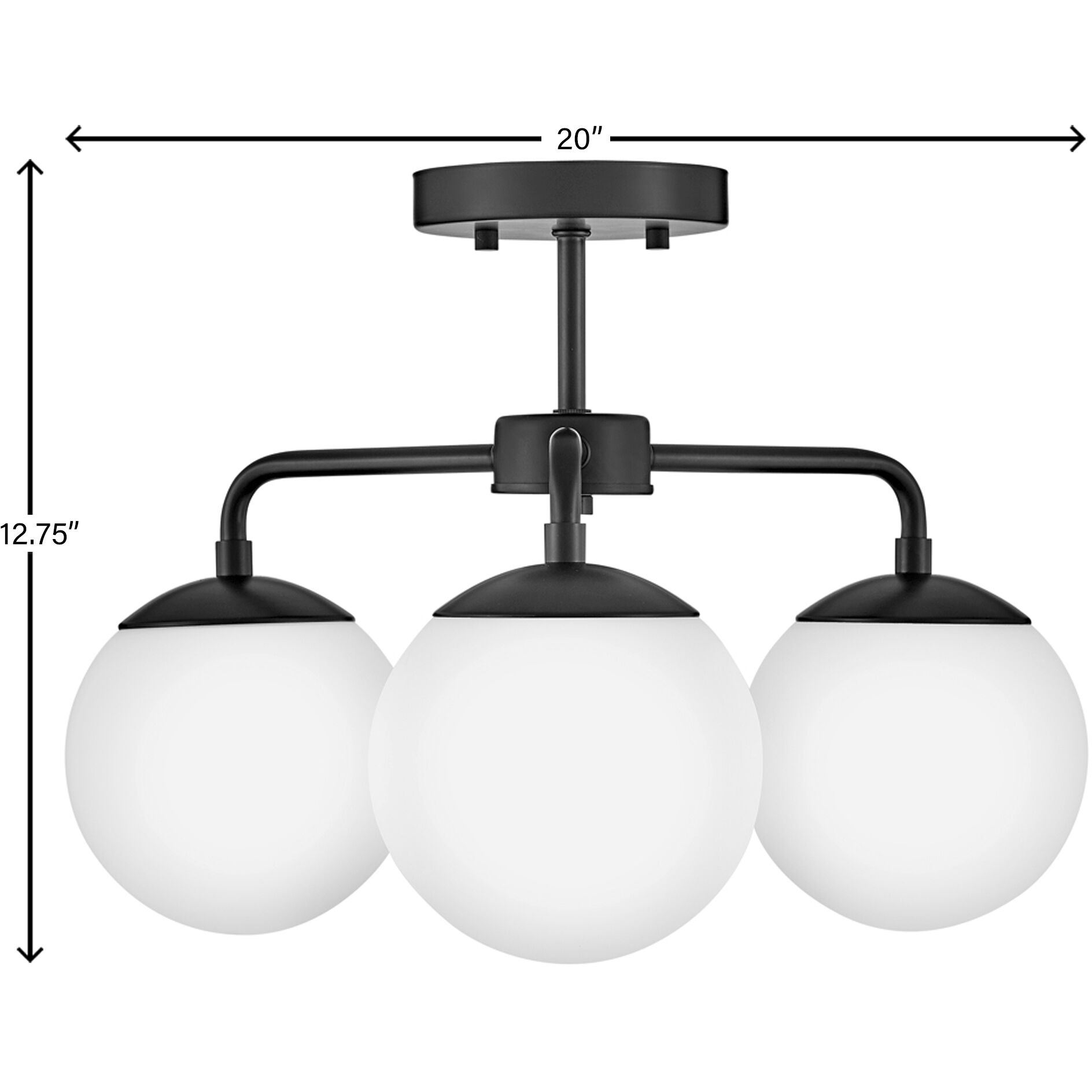 Julep LED 20 inch Black Foyer Light Ceiling Light, Semi-Flush Mount