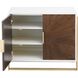 Crafton Mahogany with White and Satin Brass Cabinet