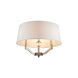Waverly 3 Light 19 inch Pewter Semi-flush Ceiling Light in Classic White, Convertible