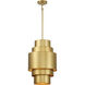 Spyglass Terrace 3 Light 14 inch Soft Brass Pendant Ceiling Light