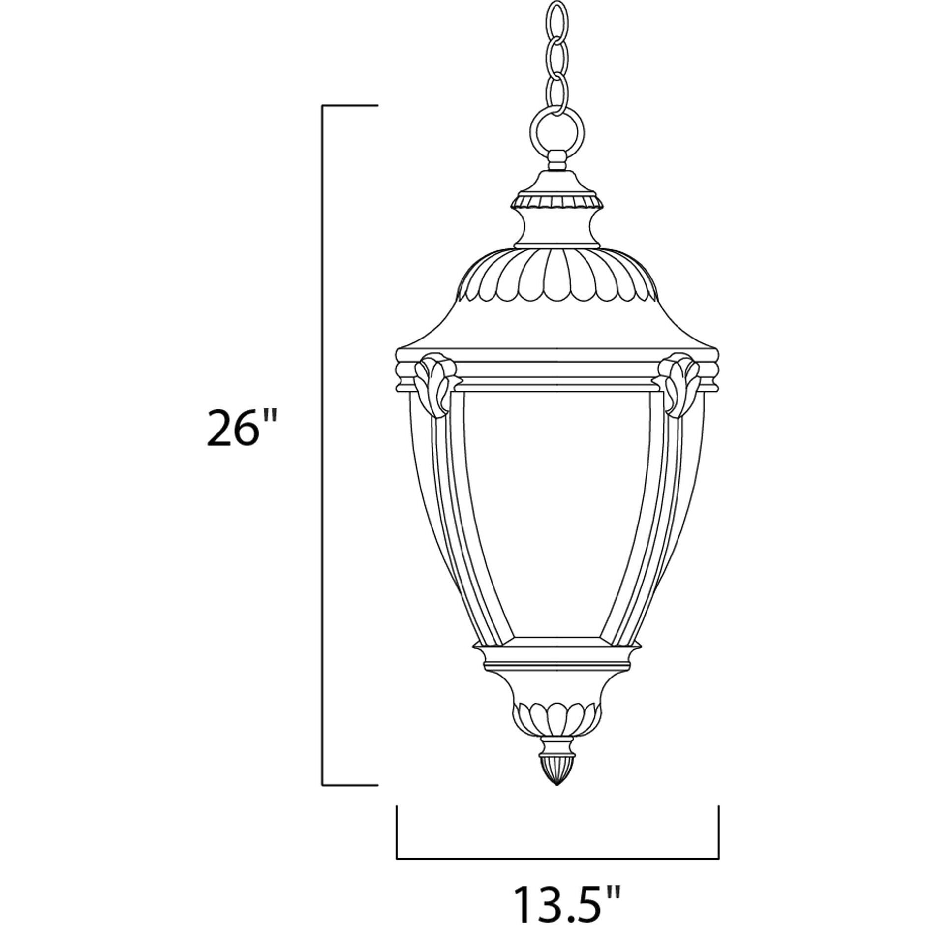 Morrow Bay DC 3 Light 13.5 inch Earth Tone Outdoor Hanging Lantern