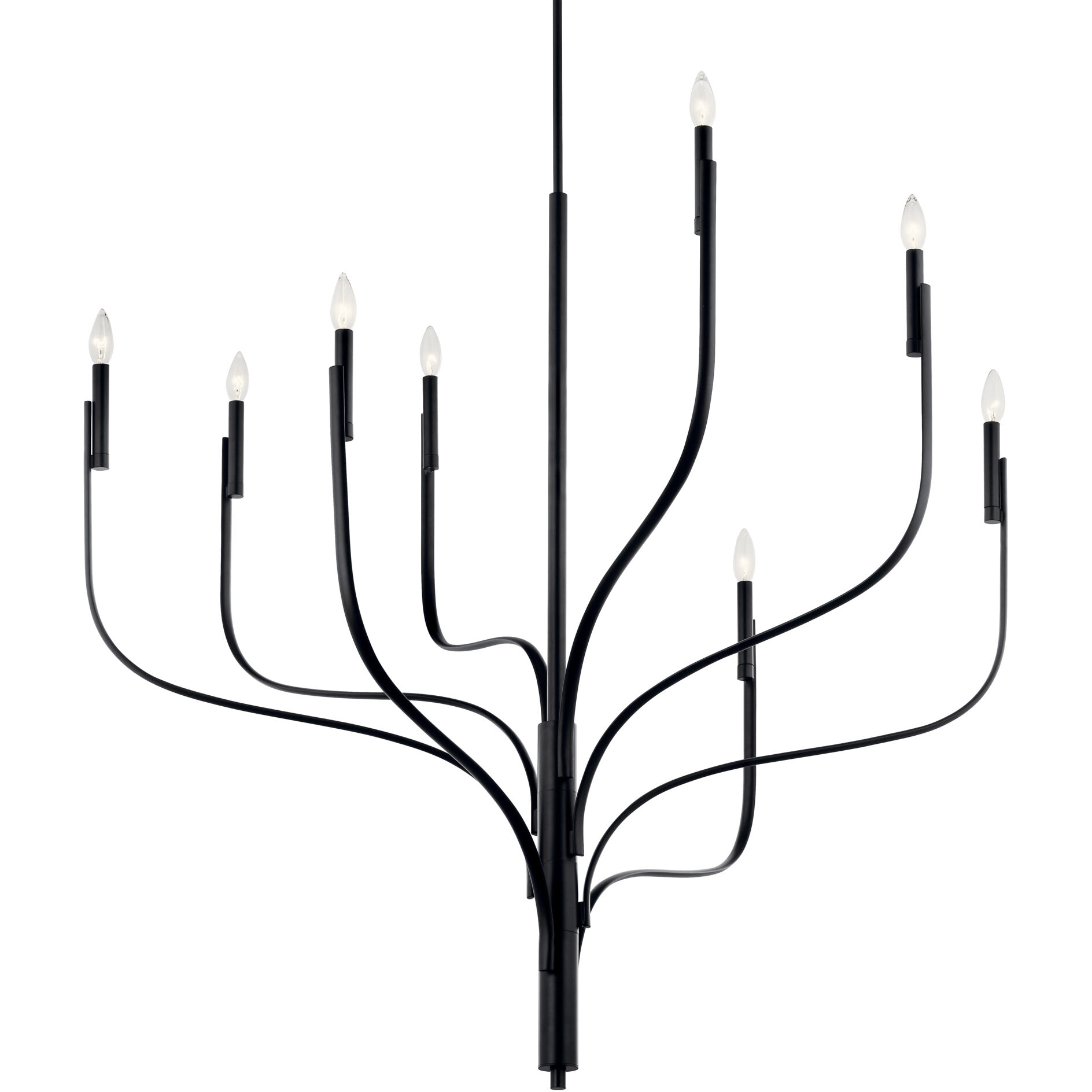 Livadia 8 Light Black Chandelier Ceiling Light, 1 Tier Large