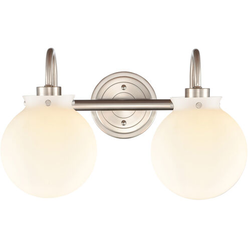 Olivia 2 Light 17 inch Satin Nickel Bath Vanity Light Wall Light