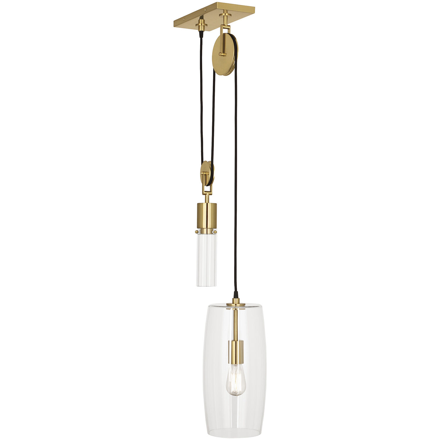 Gravity 1 Light 14.25 inch Modern Brass Pendant Ceiling Light