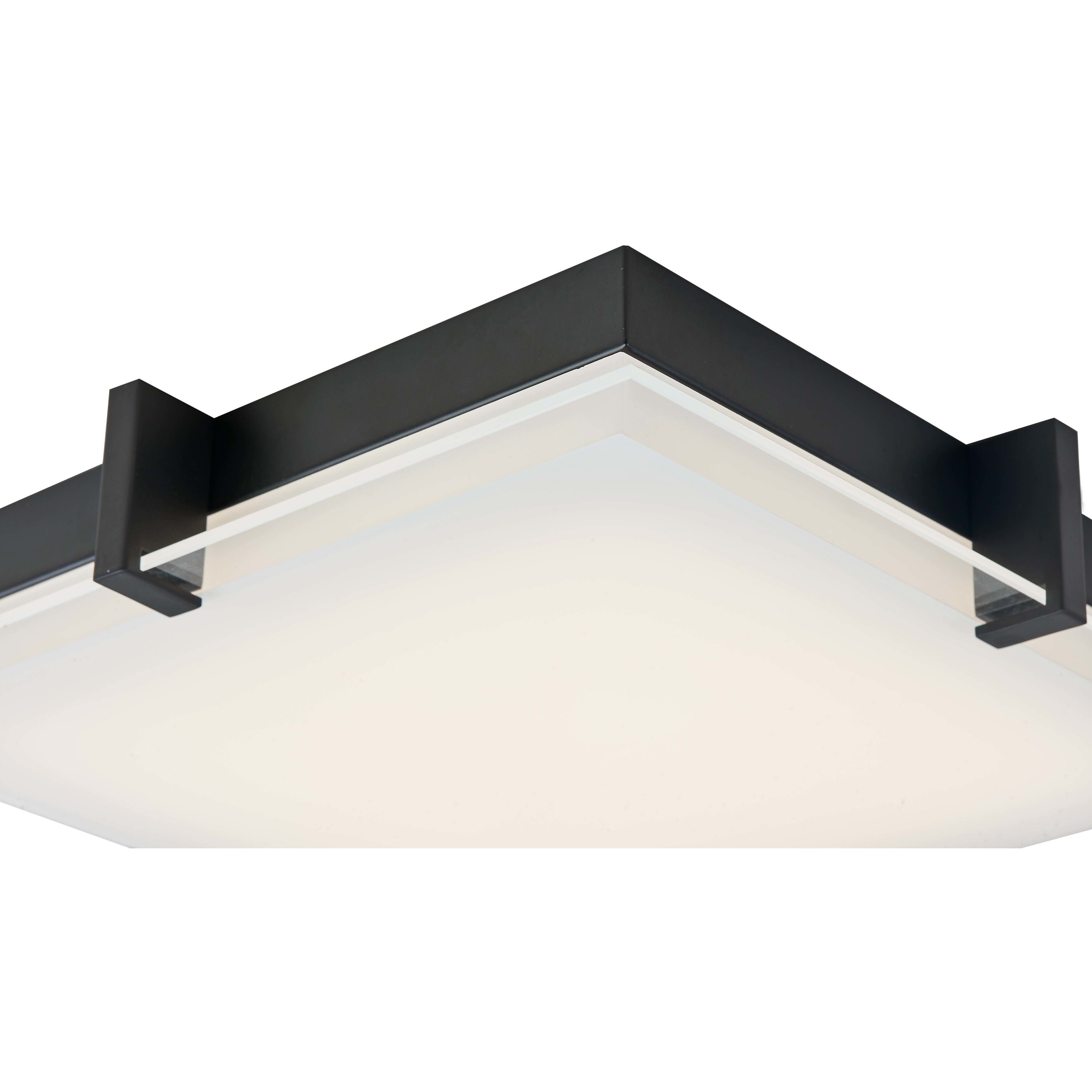 Matrix LED 15.4 inch Black Flush Mount Ceiling Light
