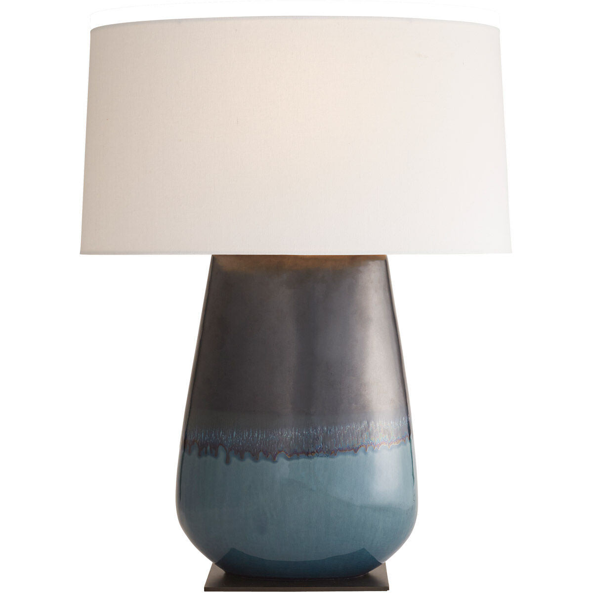 Deagan 29 inch 150 watt Gunmetal and Teal Reactive with Bronze Table Lamp Portable Light