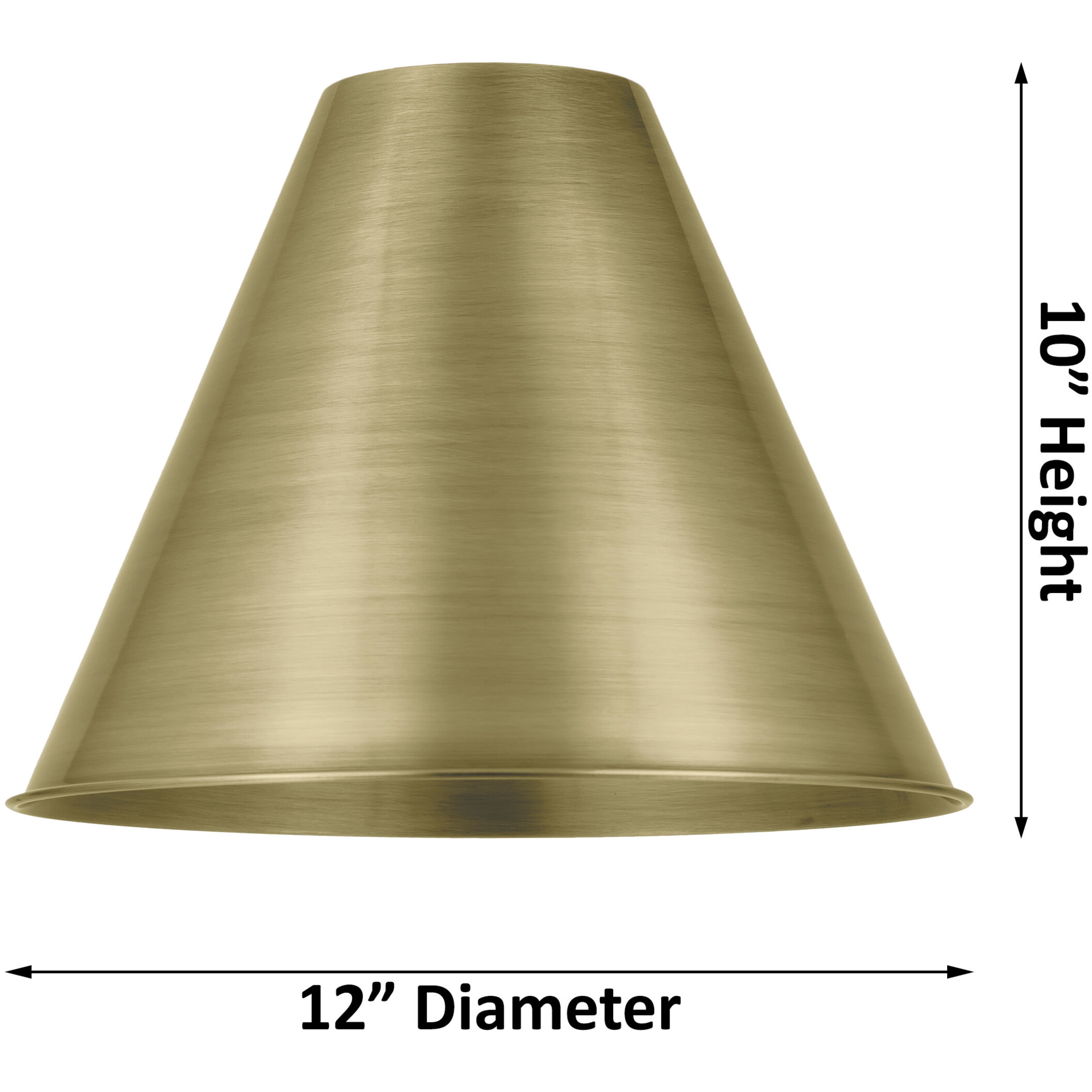 Ballston Cone LED 12 inch Satin Gold Mini Pendant Ceiling Light
