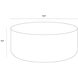 Diaz 34.5 X 15 inch Marble Look / Antique Brass Outdoor Coffee Table
