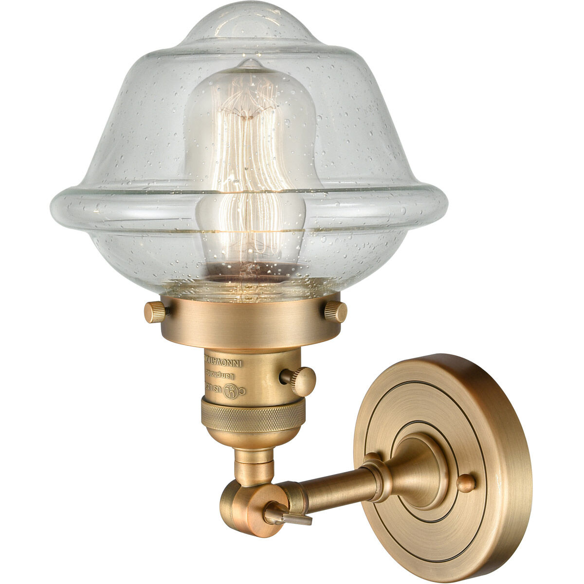 Franklin Restoration Small Oxford LED 7.5 inch Brushed Brass Sconce Wall Light, Franklin Restoration