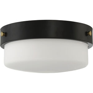 Oak Street 2 Light 13 inch Flat Black Flushmount Ceiling Light