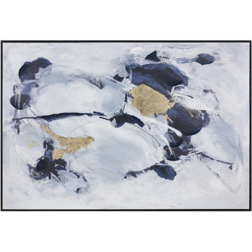 Charge Off White with Navy and Black Framed Wall Art