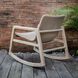 Sumba Oatmeal and Cerused Wheat Outdoor Rocking Chair