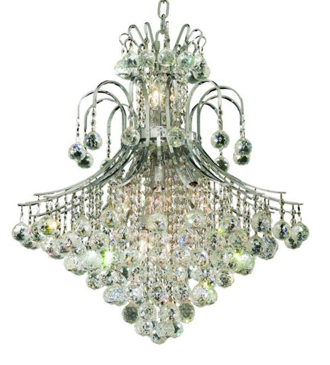 Toureg 15 Light 25 inch Chrome Dining Chandelier Ceiling Light in Royal Cut