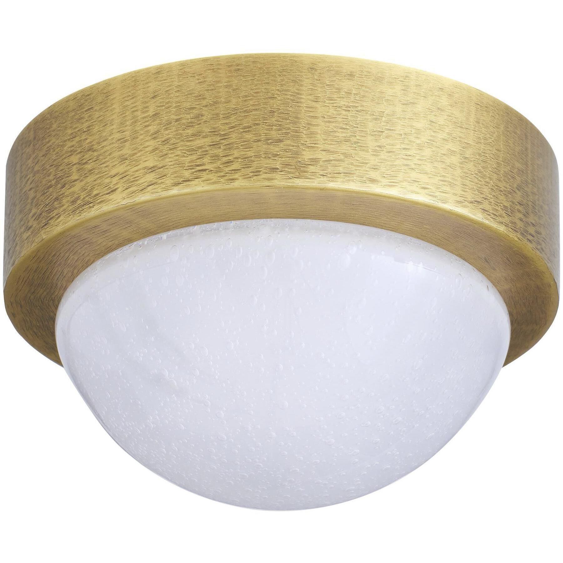 Lennon 1 Light 5.5 inch Antique Brass Flush Mount Ceiling Light
