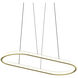 Luna LED 33.5 inch Brass Pendant Ceiling Light in 3000K