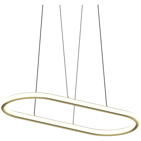 Luna LED 33.5 inch Brass Pendant Ceiling Light in 3000K