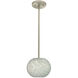 Luna LED Satin Nickel Stem Pendant Ceiling Light
