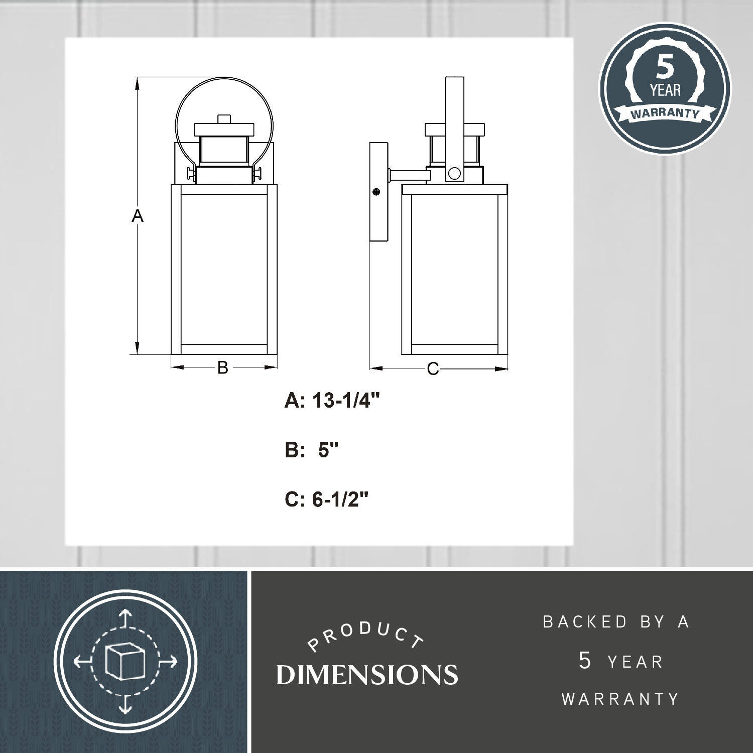 Medinah Textured White Outdoor Motion Sensor